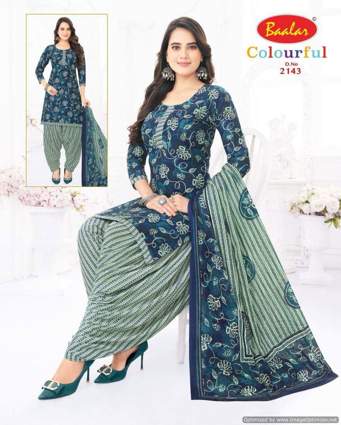 Colourful Vol 21 By Baalar Printed Daily Wear Cotton Dress Material Wholesale Online